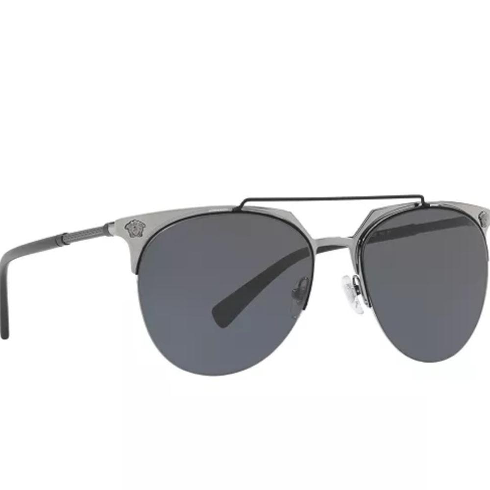 Versace Medusa Black Aviator Sunglasses VE 2181